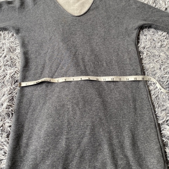 JAMES PERSE Gray Brushed Fleece Long Sleeve Dolman Dress Size 1 - Picture 13 of 17